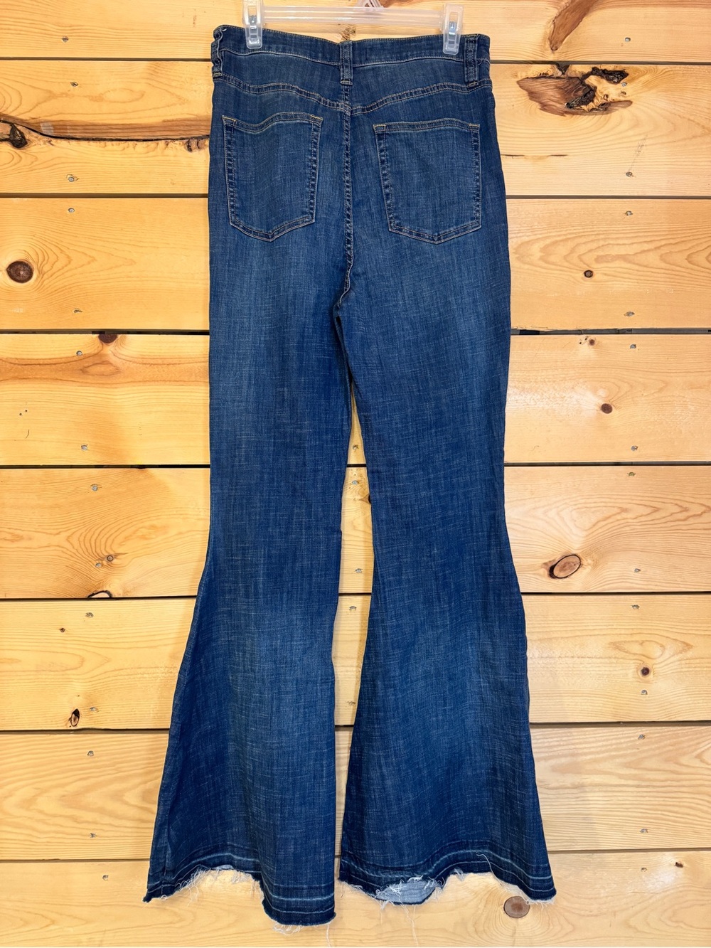 Free People Just Float On Button Fly Extreme Flare Jeans Size 31 Bell Bottom - Picture 8 of 12